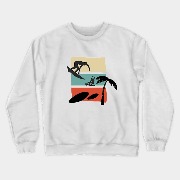 Surf Retro Cool 7 Crewneck Sweatshirt by ahmadzakiramadhan